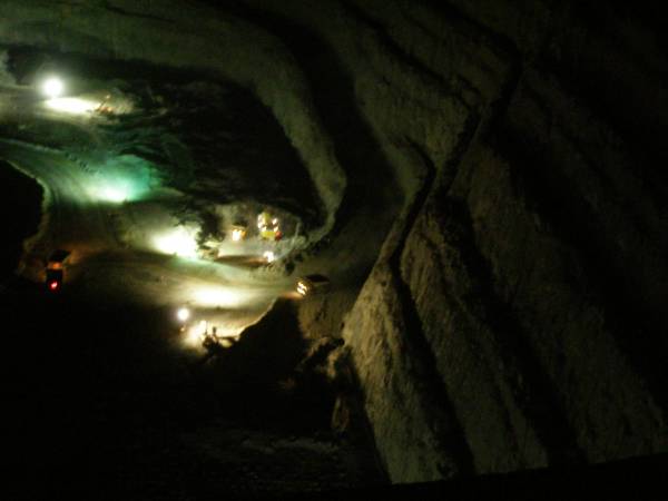 The Super Pit at night,  | the lights are from the trucks etc,  | it is 24x7 operation,  | Kalgoorie, Western Australia  | 