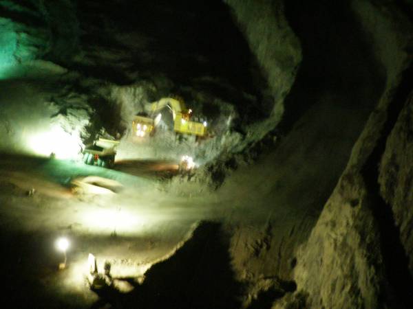 The Super Pit at night,  | the lights are from the trucks etc,  | it is 24x7 operation,  | Kalgoorie, Western Australia  | 