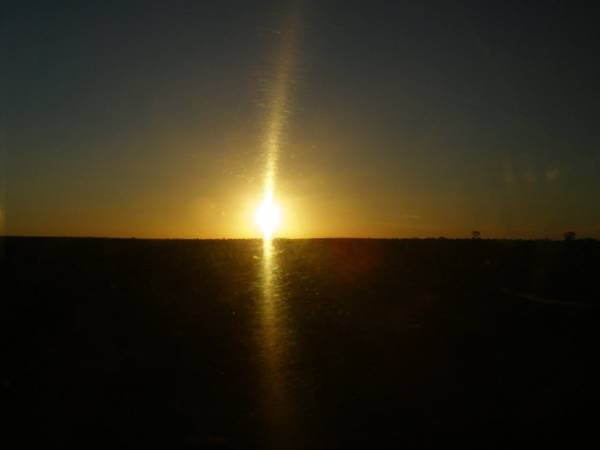 Sunset, South Australia,  | taken from Indian Pacific  | 