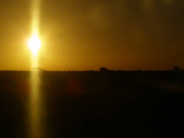 Sunset, South Australia,  | taken from Indian Pacific  | 
