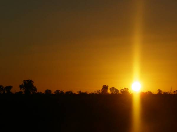 Sunset, South Australia,  | taken from Indian Pacific  | 