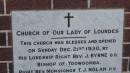 Church of Our Lady of Lourdes Catholic, Cecil Plains 