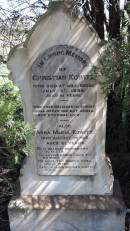 Christian KOWITZ d 3 Jul 1886 aged 61 at Westbrook  Anna Maria KOWITZ d: 15 Aug 1915 aged 81  Aubigny St Johns Lutheran cemetery, Toowoomba Region  