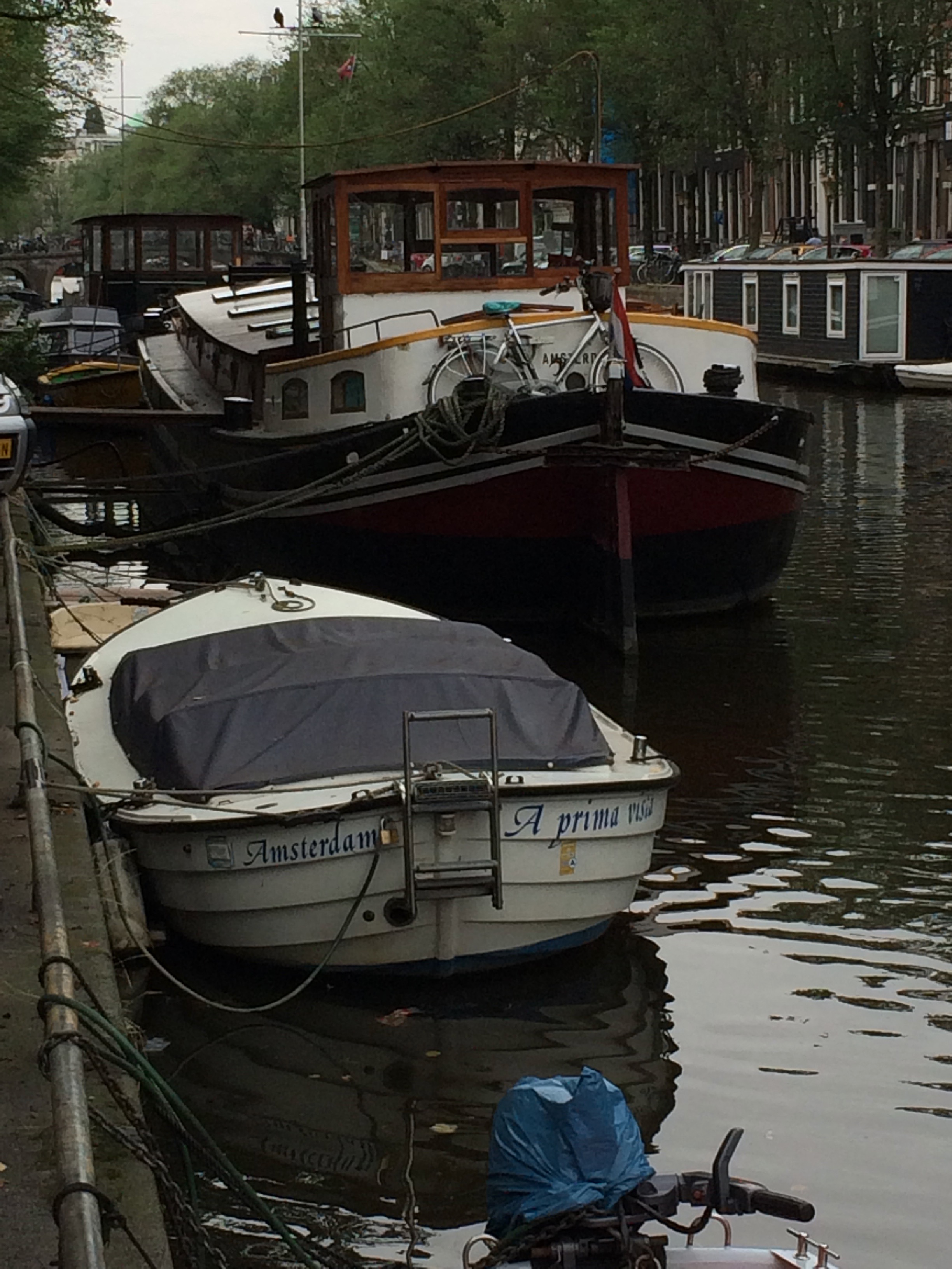 canal boats and canal houses