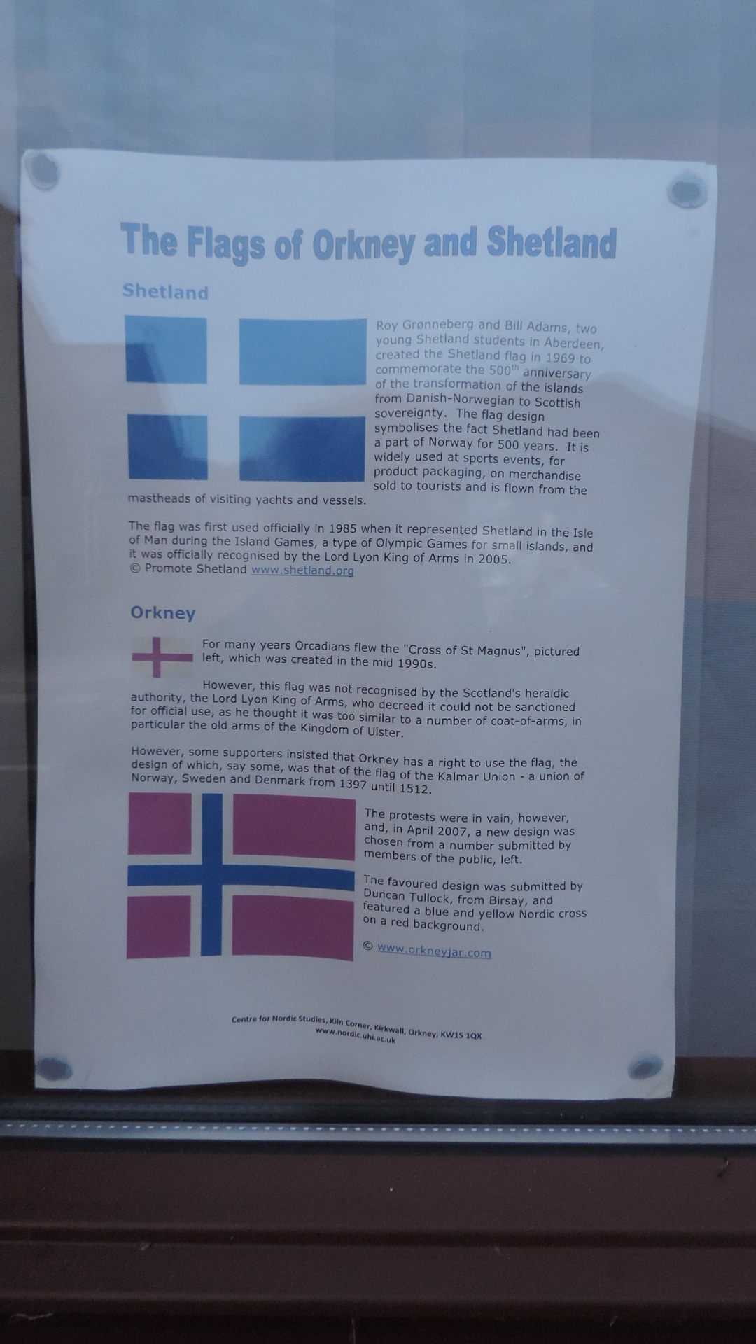 flags of Shetland and Orkney