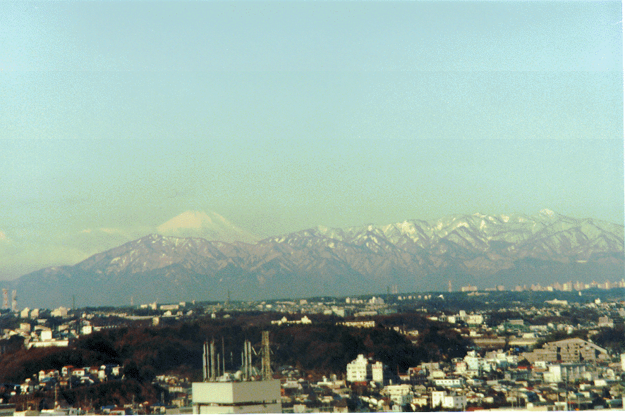 Mt Fuji from Shin Yokohama Prince Hotel